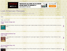 Tablet Screenshot of lostamericanrecipes.com